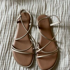 A New Day Women's Tan Strappy Sandals